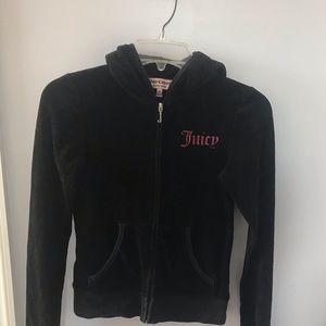 JUICY COUTURE black velvet sweatshirt